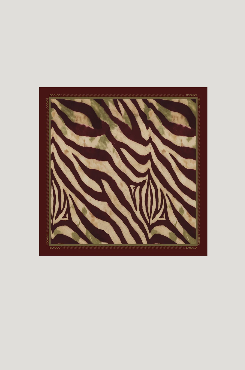 Lenço Croco Print Bordeaux - SAHOCO 1