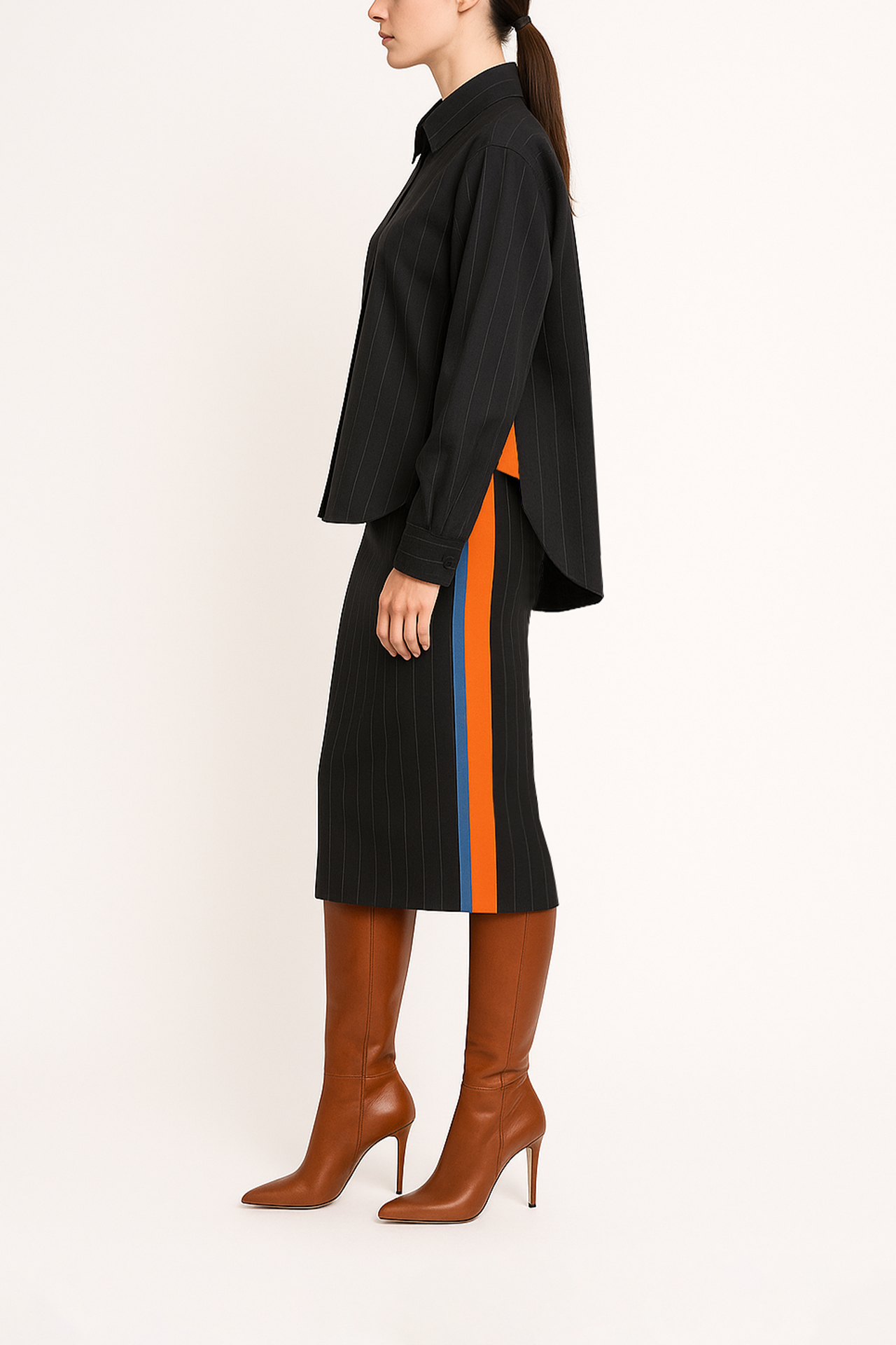 Saia Lápis com Faixa Azul - SAHOCO  3