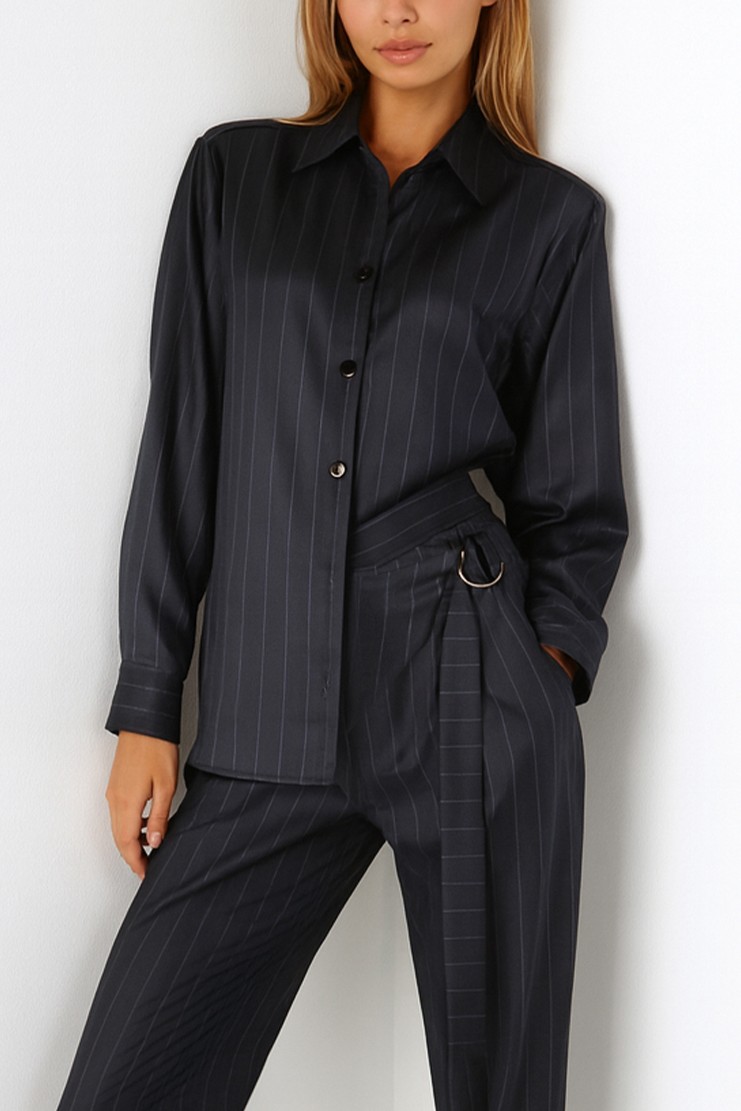 Camisa Com Risca Azul - SAHOCO  1