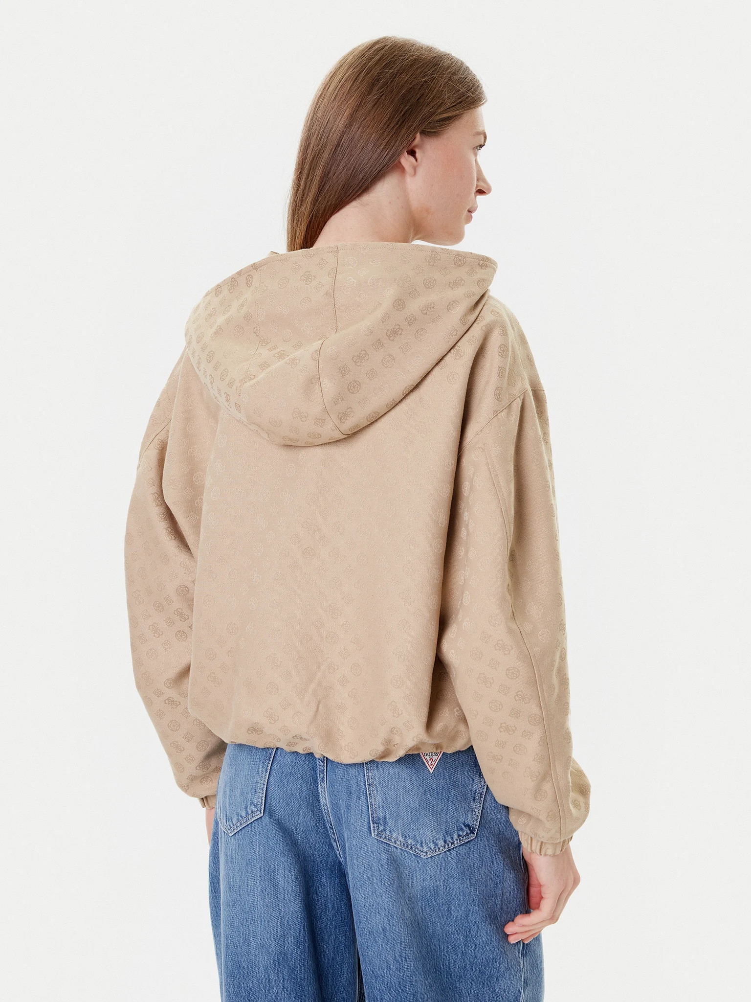 Casaco Logo Peony Bege - Guess 3