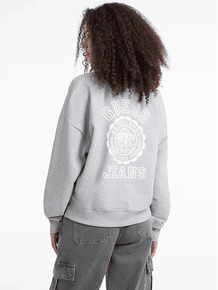 Sweat com Gola Cinza - Guess Jeans