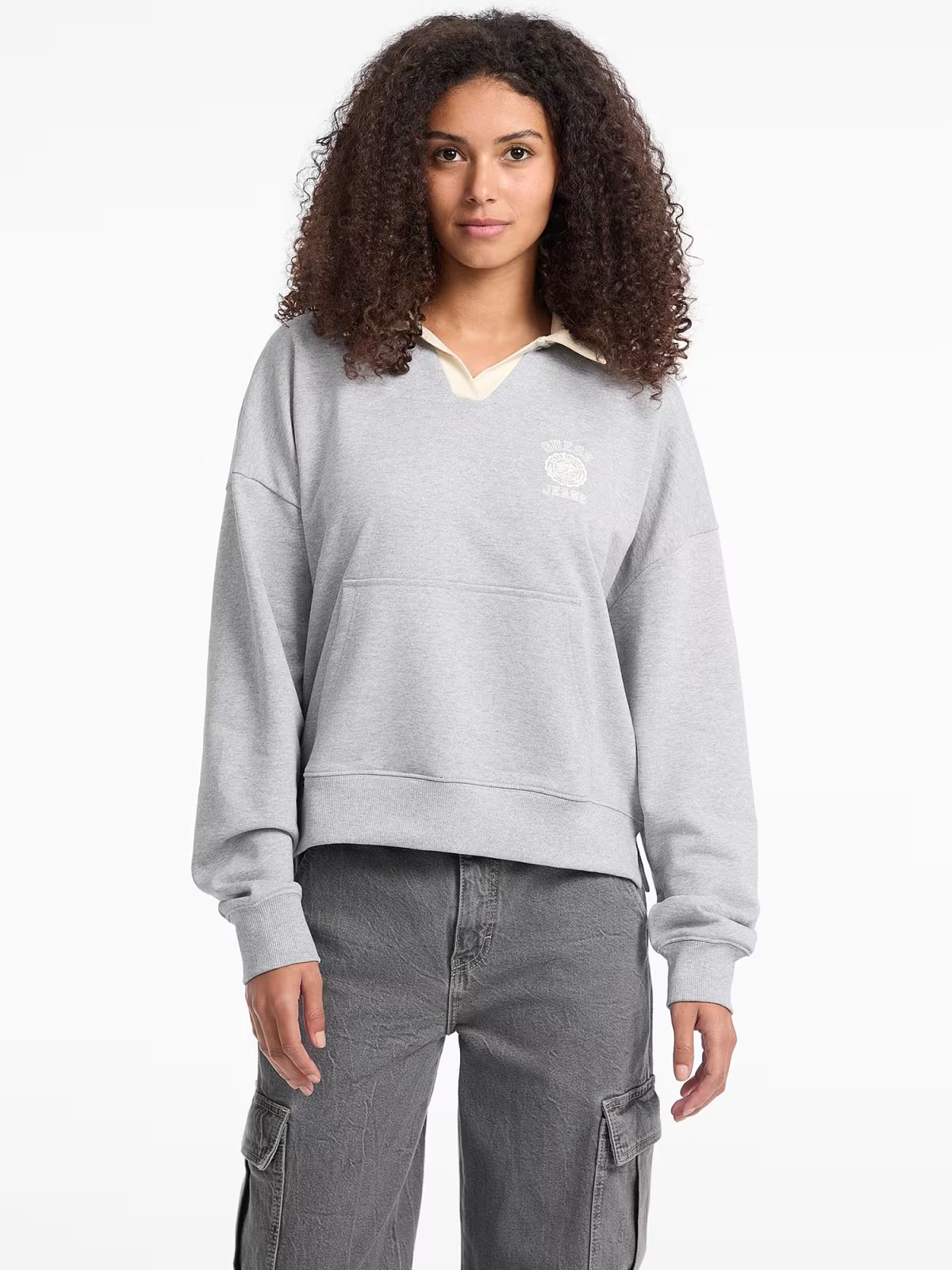 Sweat com Gola Cinza - Guess Jeans 1