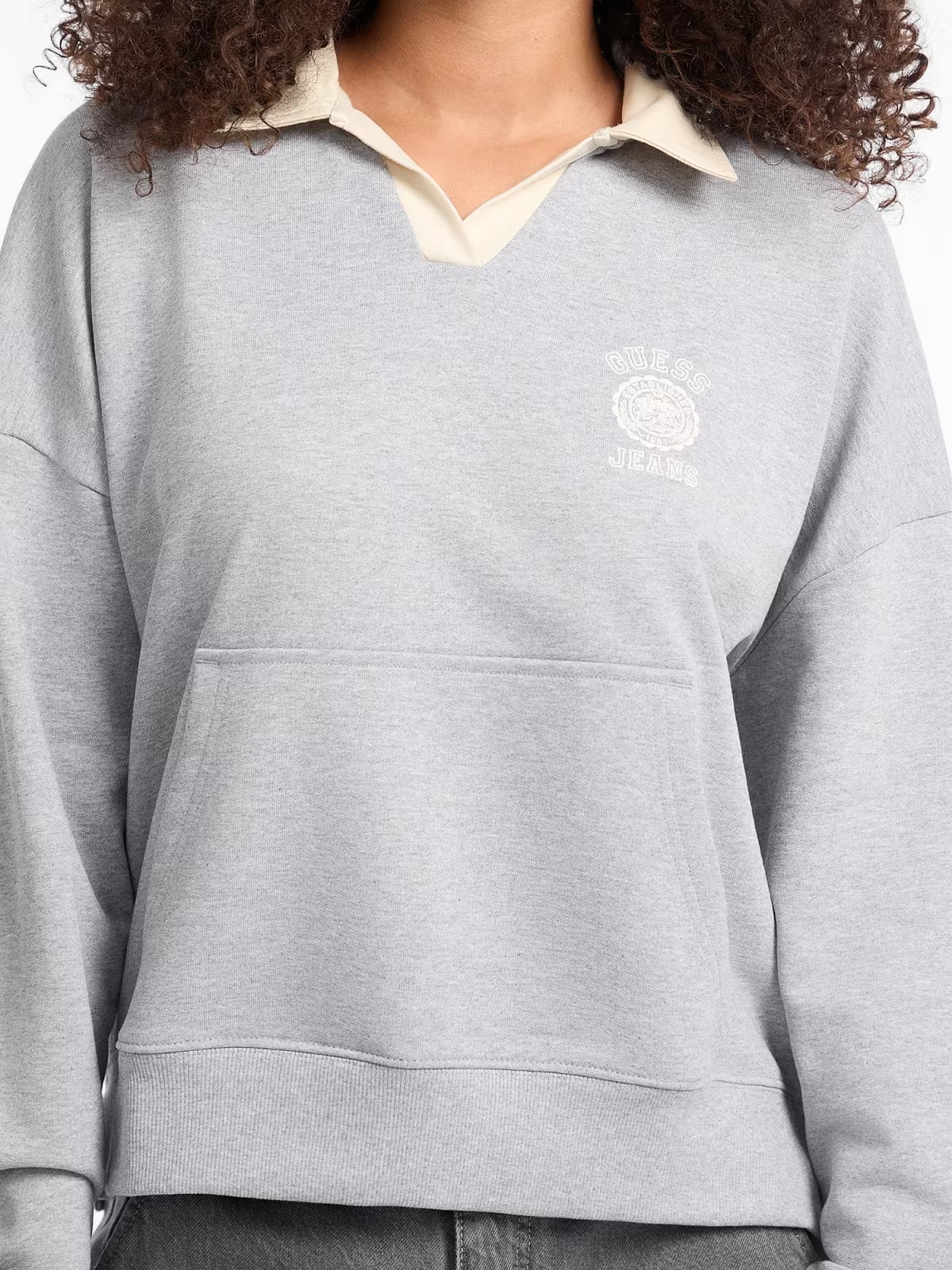 Sweat com Gola Cinza - Guess Jeans 4