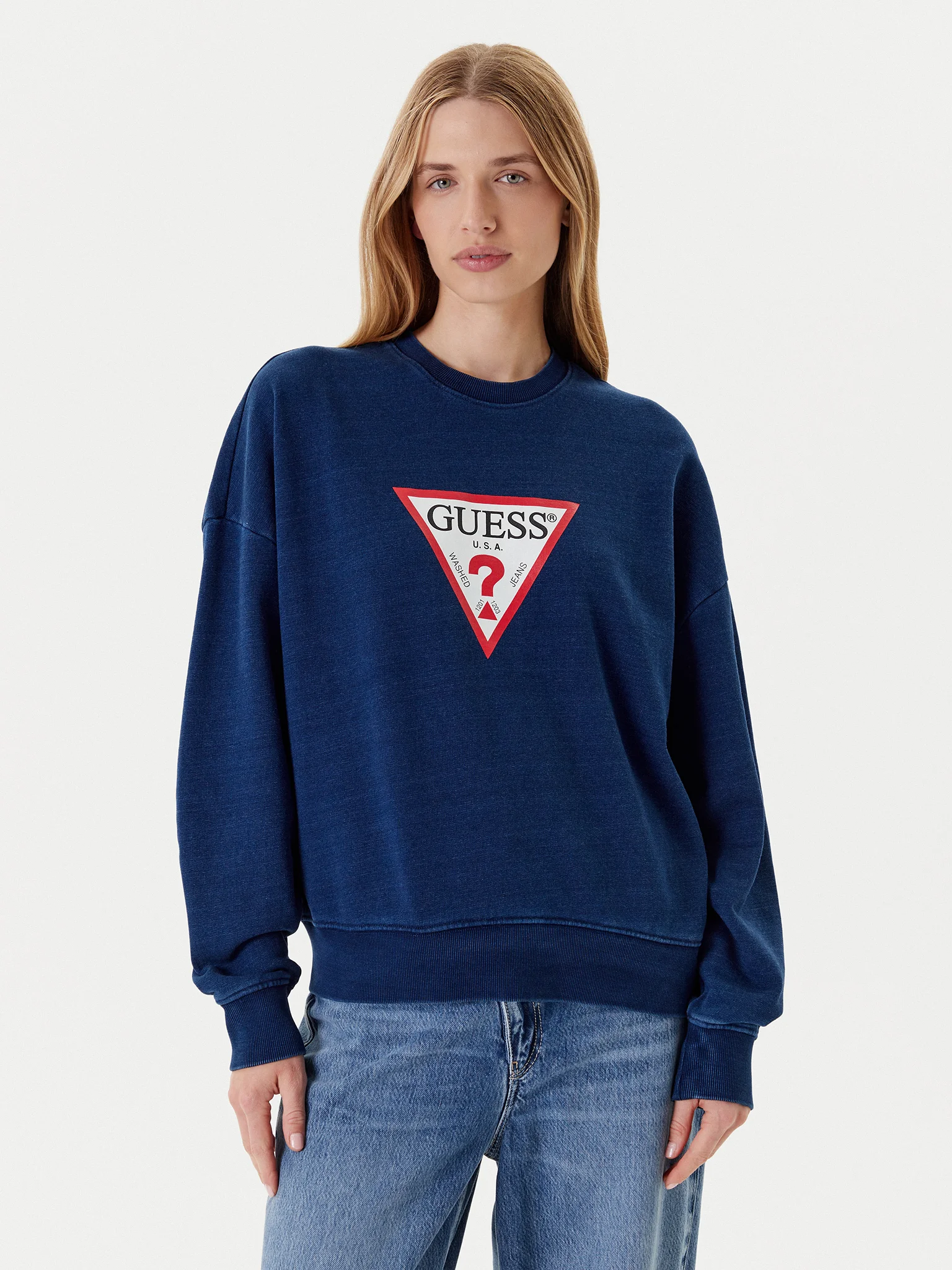 Sweat com Triângulo Azul Indigo  - Guess  1