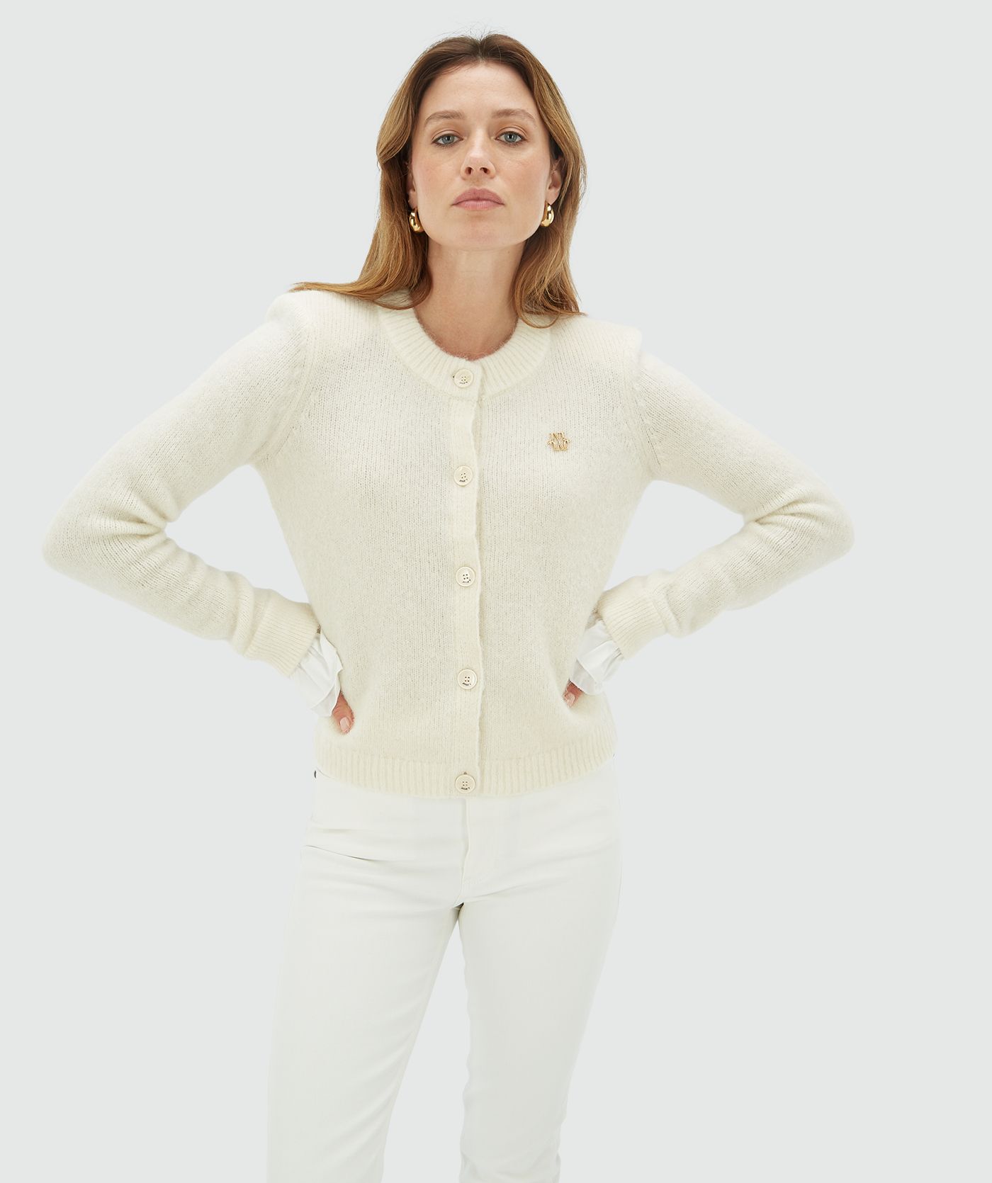 Casaco de Malha BEBE Branco - Josh V  1