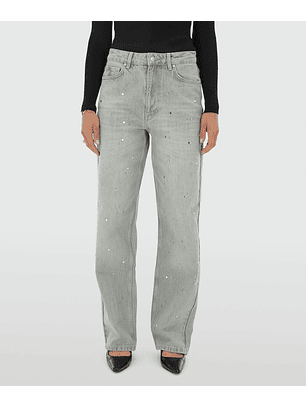 Calças PHEBE com Tachas de Ganga Cinza - Josh V 