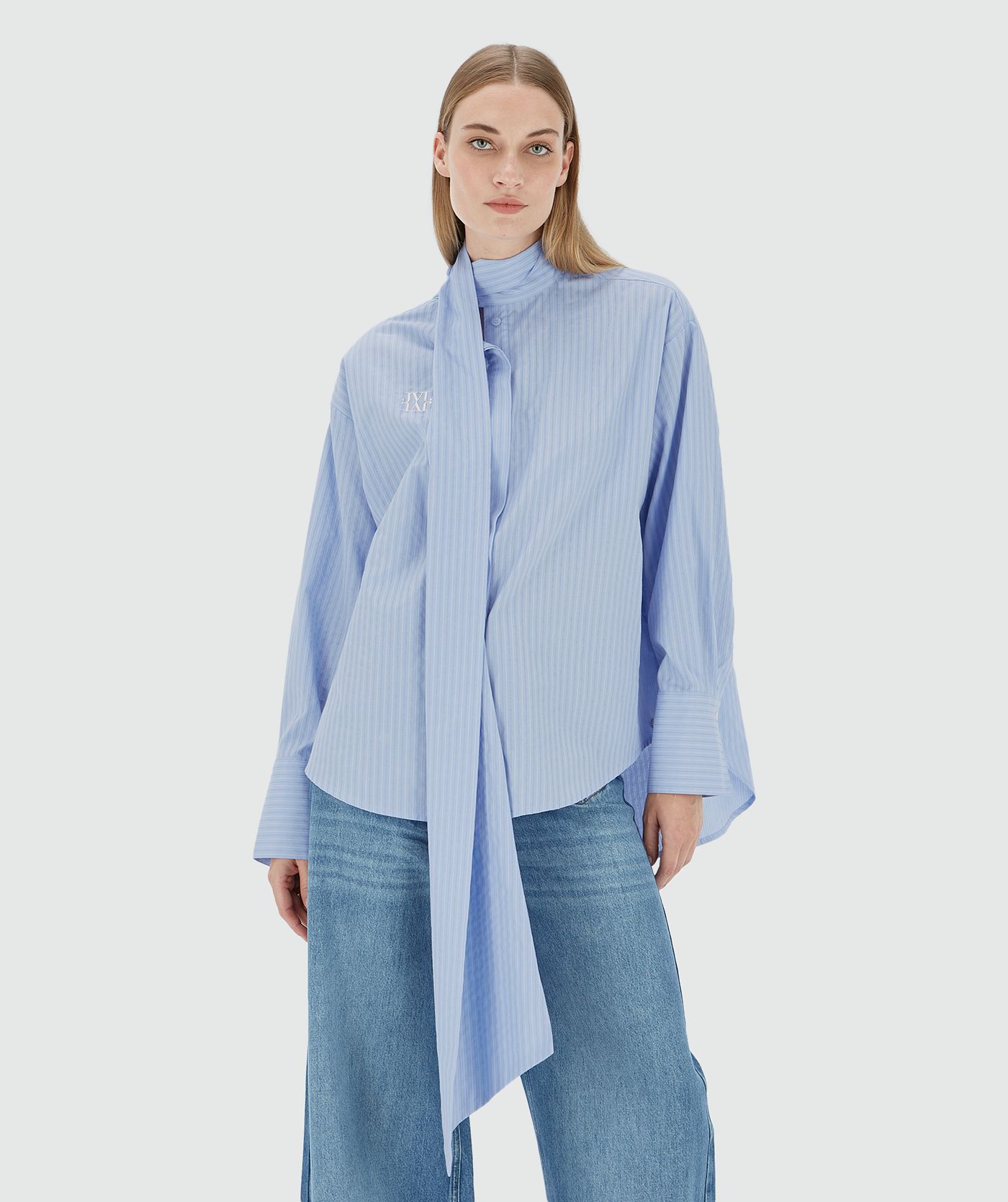 Camisa HEDY com Laçada Riscas Azuis - Josh V 1