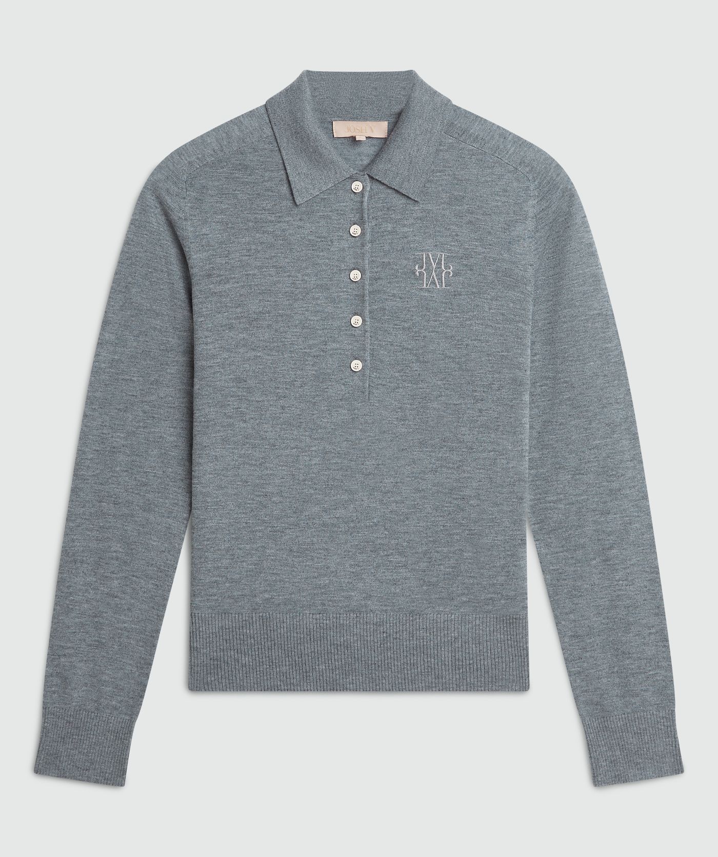 Camisola de Malha Polo AUDREY Cinza - Josh V 5