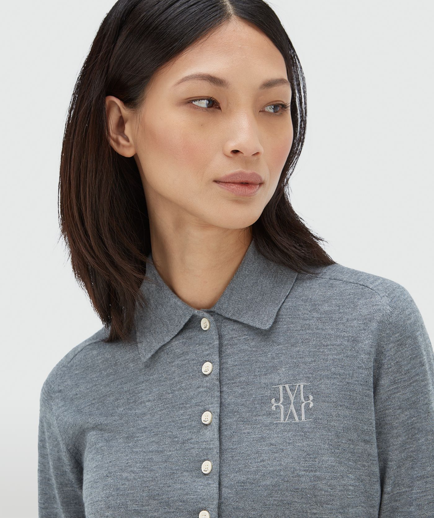 Camisola de Malha Polo AUDREY Cinza - Josh V 4