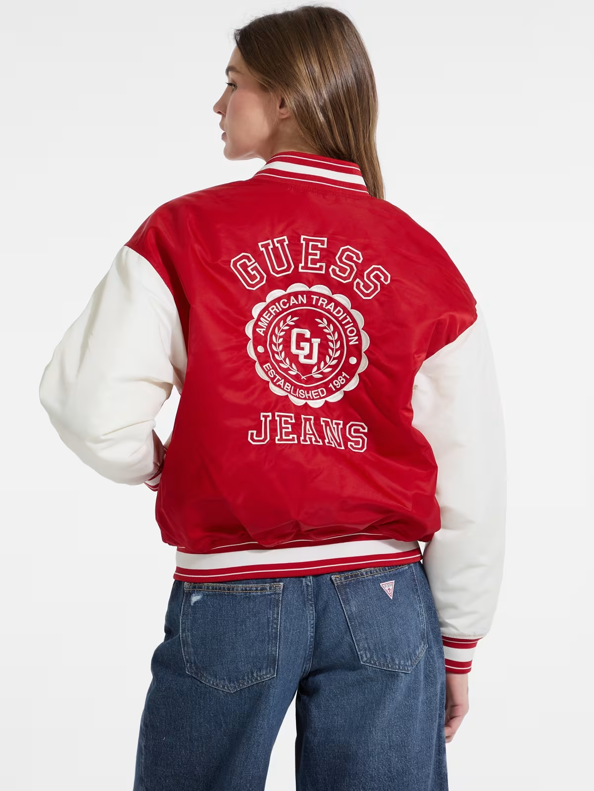 Casaco Bomber Varsity Vermelho - Guess Jeans 4
