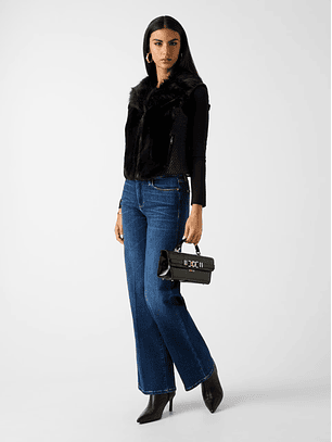 Colete Amari com Pelo Preto - Guess