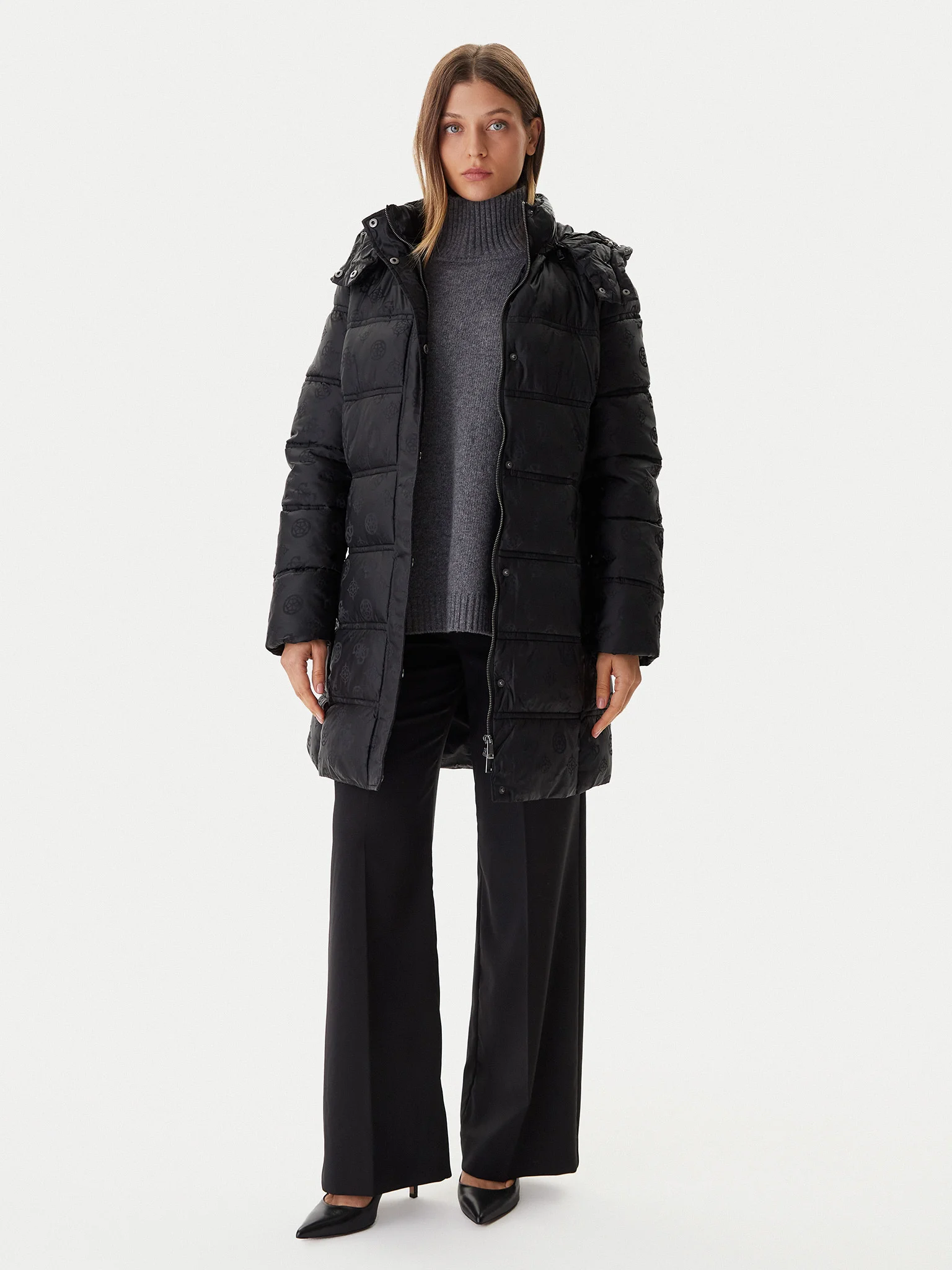 Casaco Médio IMMA Logo Preto - Guess 2