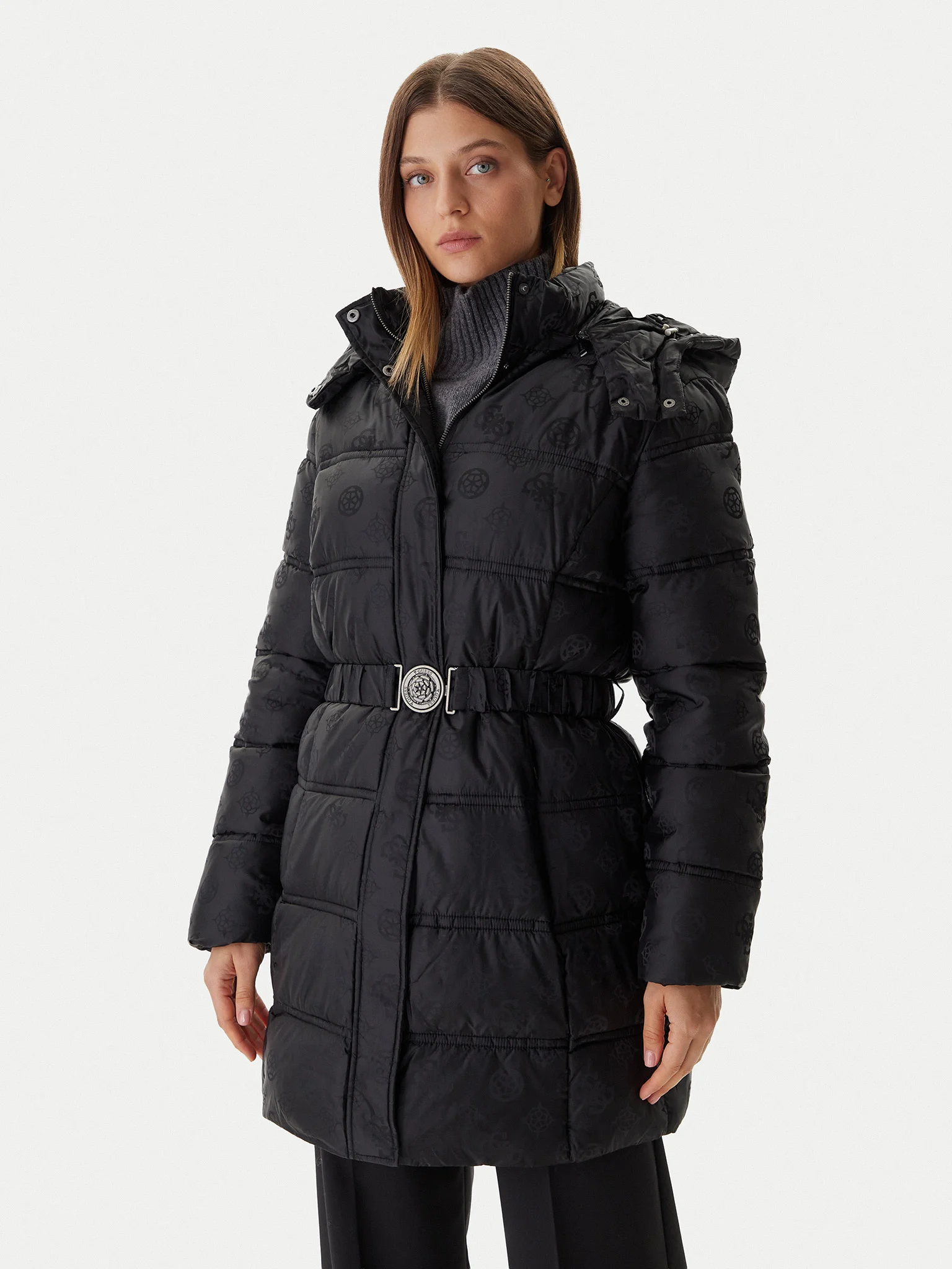 Casaco Médio IMMA Logo Preto - Guess 1