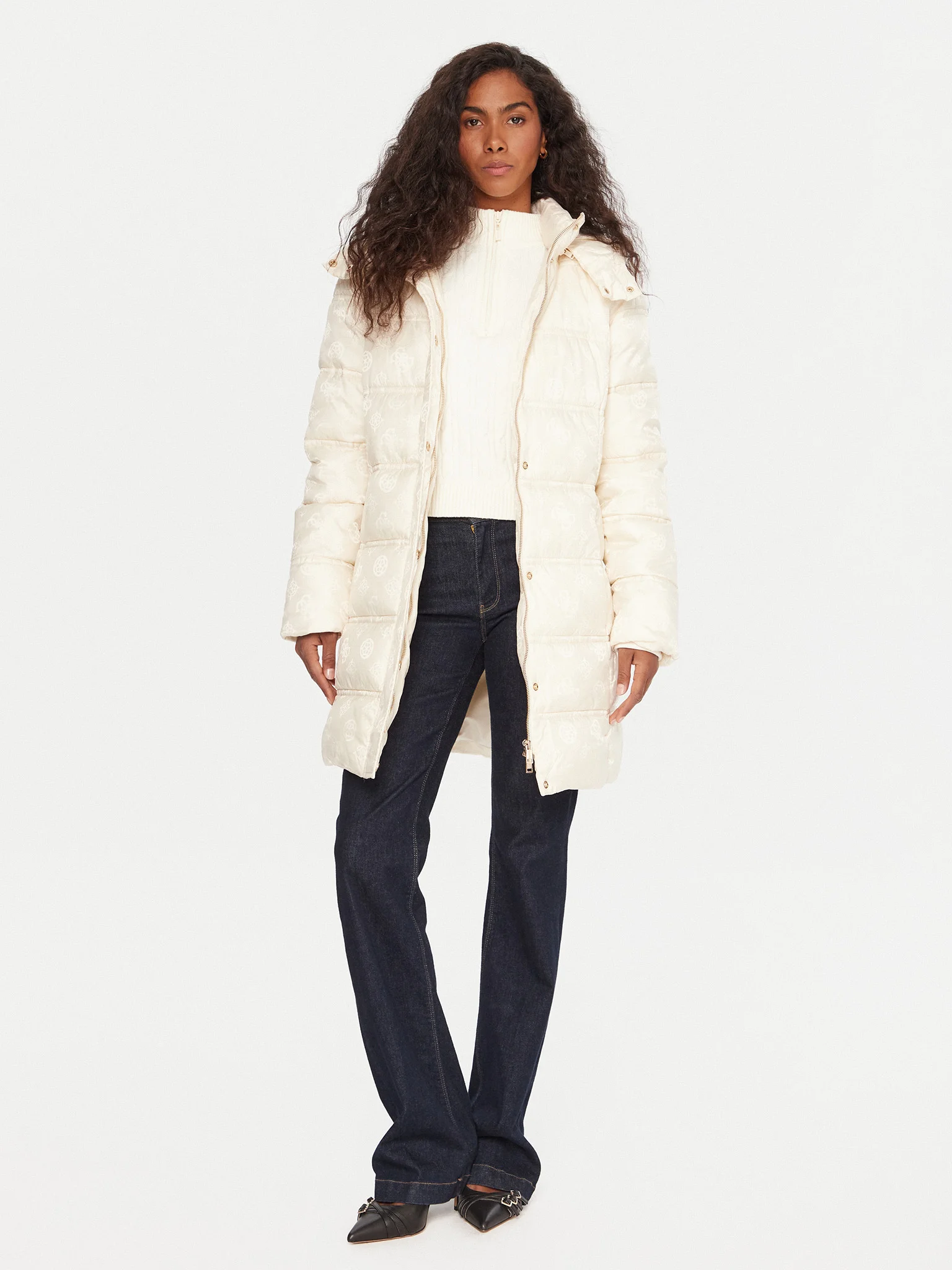 Casaco Médio IMMA Logo Branco - Guess 5