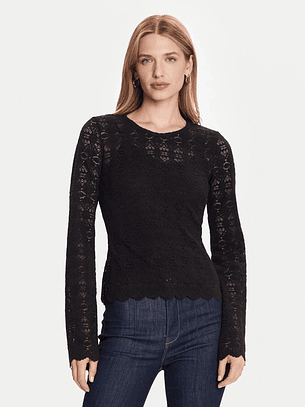 Blusa BRIDGETTE em Renda Preto - Guess 