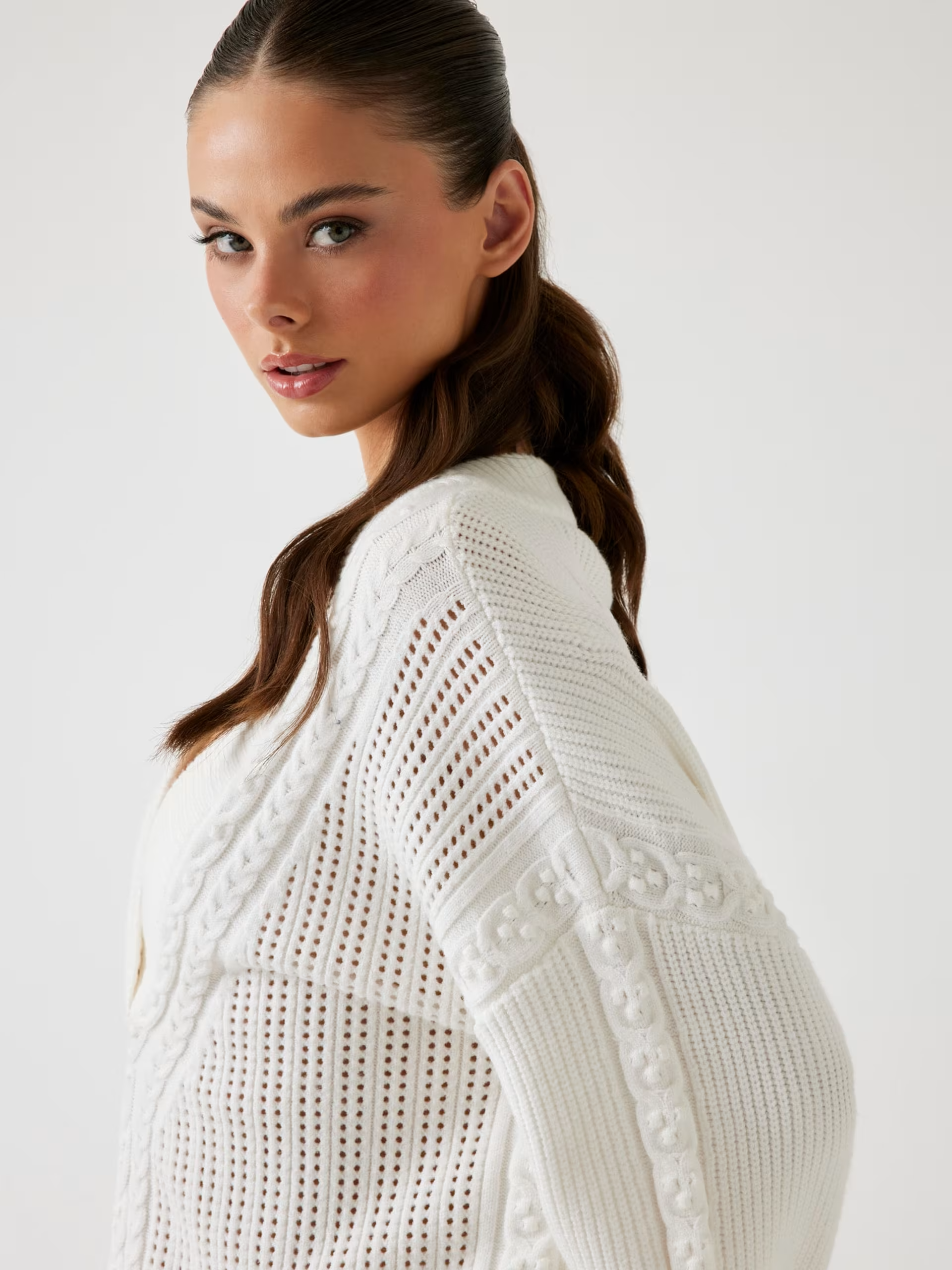 Camisola ETSUKO Grossa Malha Branco - Guess  5