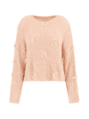 Camisola HINATA  de Malha com Laços Rosa - Guess