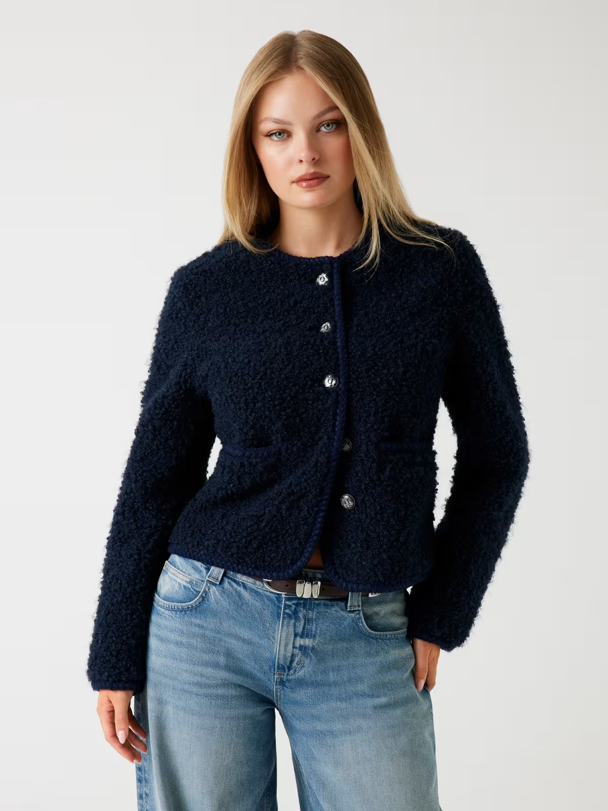 Casaco IVANA em Lã Azul - Guess  1