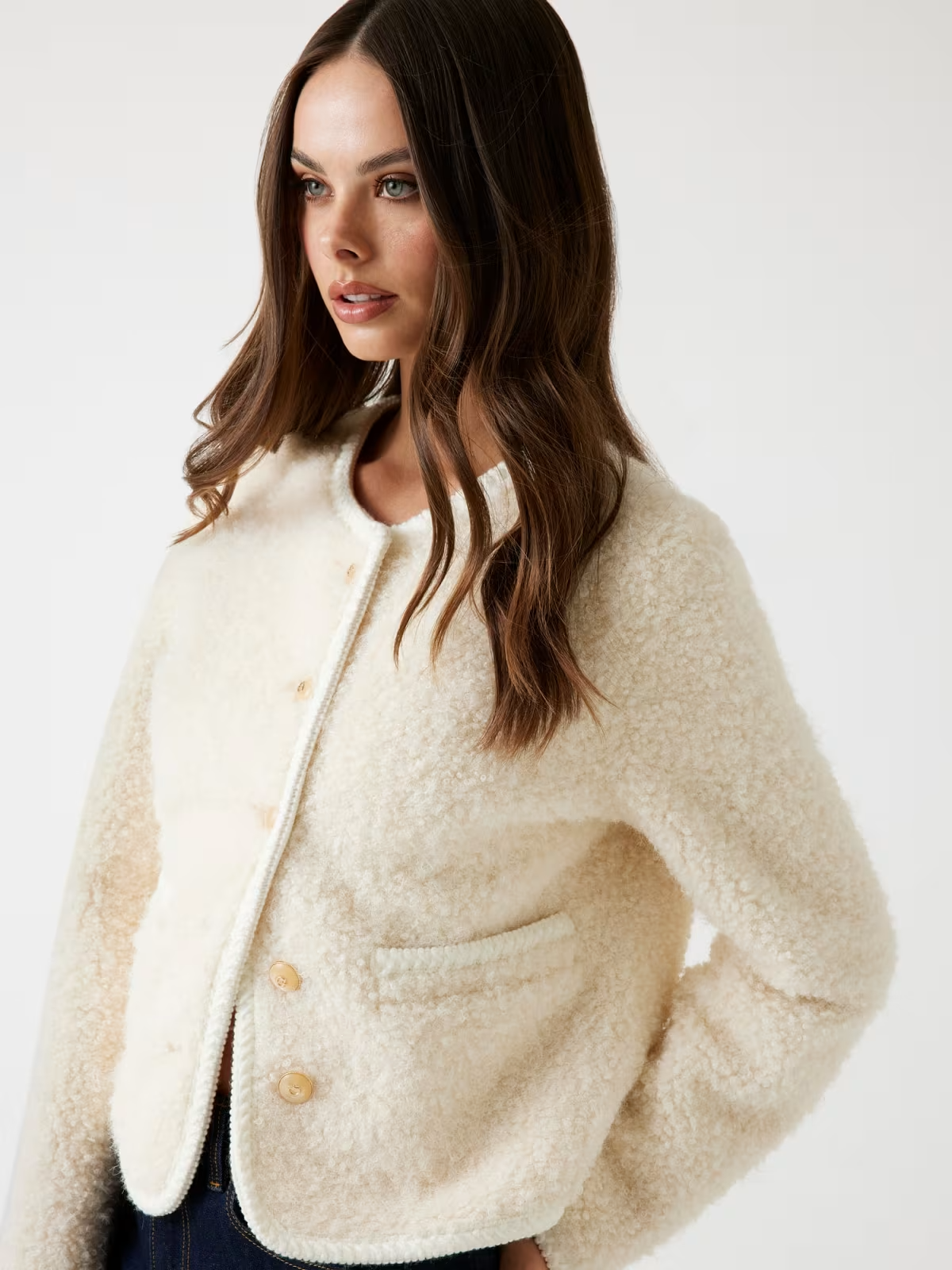 Casaco IVANA em Lã Branco - Guess  4