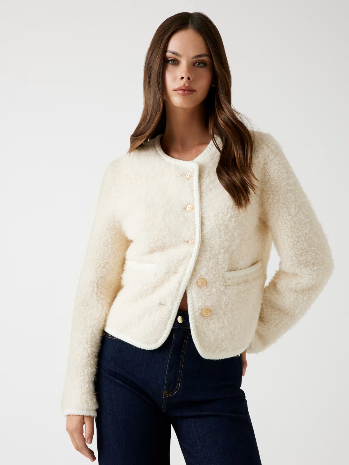 Casaco IVANA em Lã Branco - Guess  1