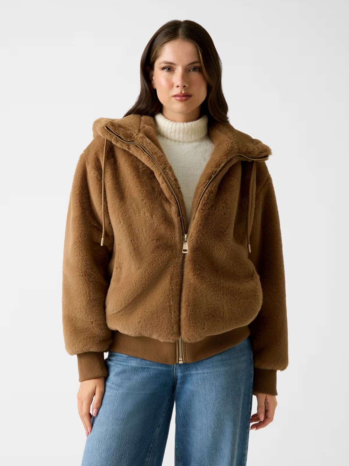 Casaco em Pelo LUCREZIA Camel - Guess 1