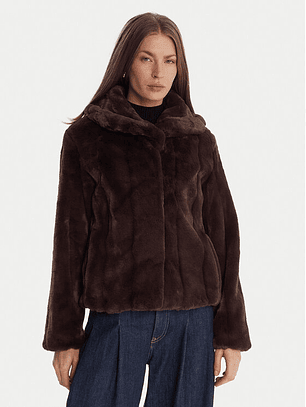 Casaco em Pelo NEW SOPHY Castanho - Guess