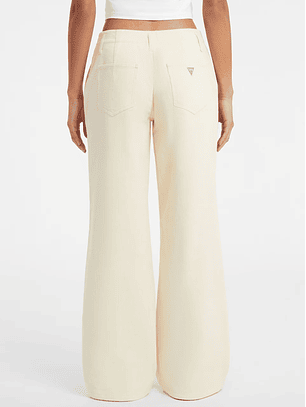 Calças Wide Leg Bombazine Creme - Guess Jeans