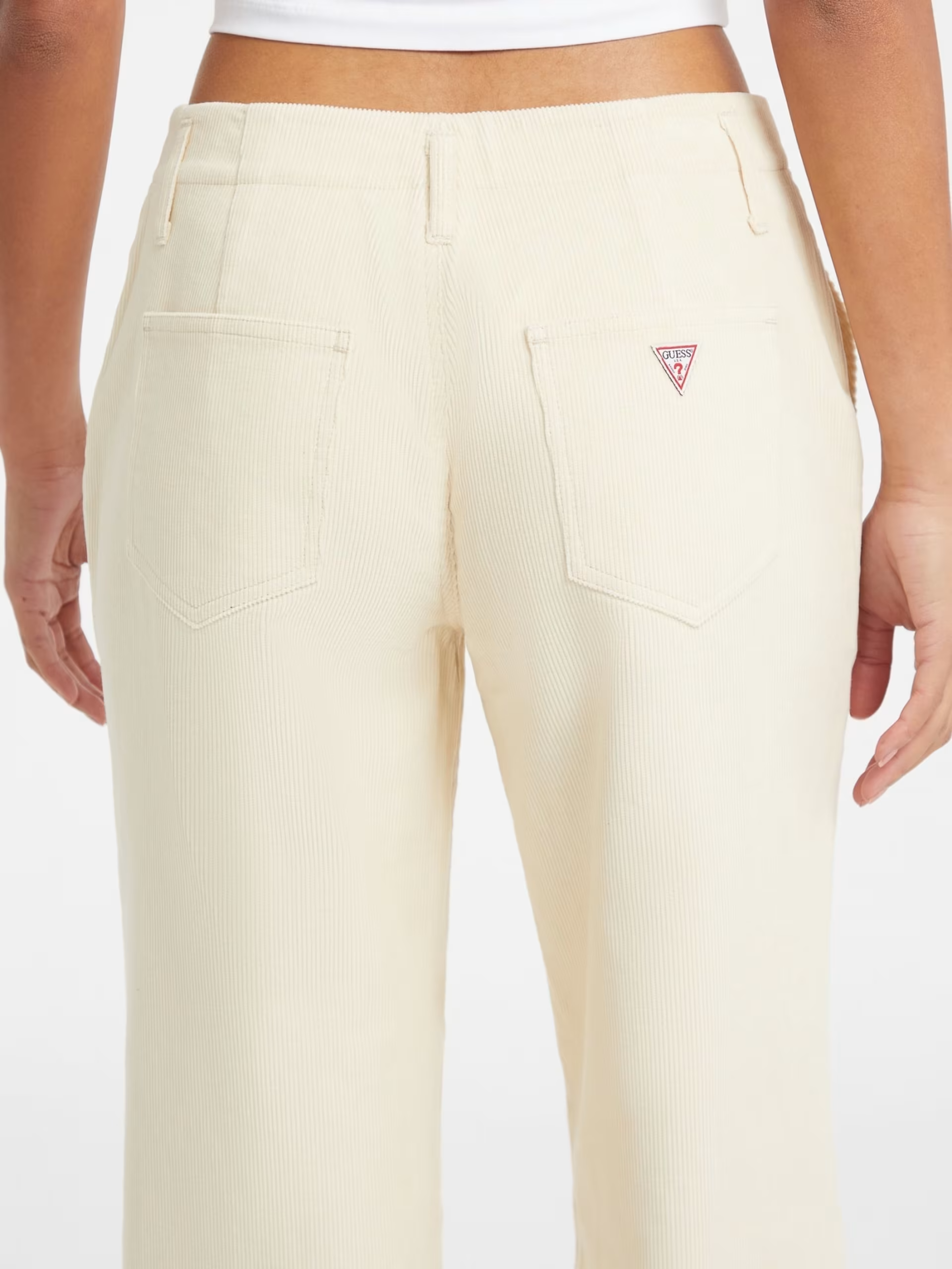 Calças Wide Leg Bombazine Creme - Guess Jeans 5