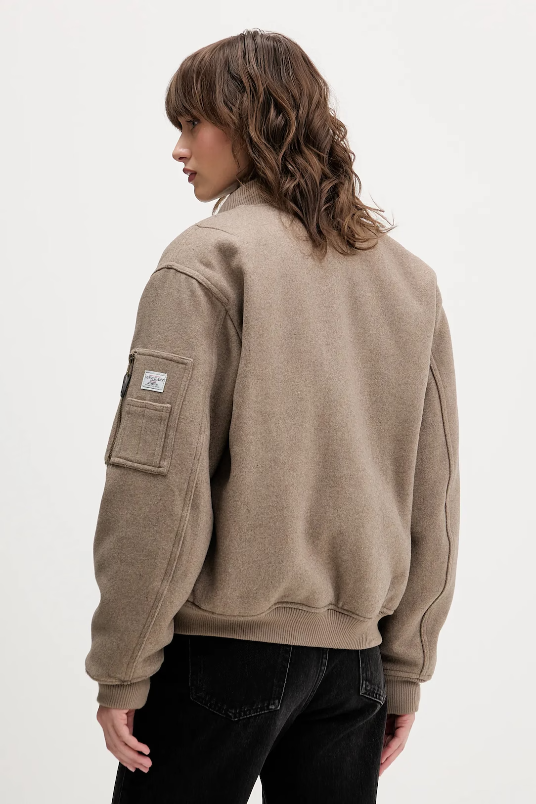 Casaco Bomber em Fazenda Taupe - Guess Jeans 7