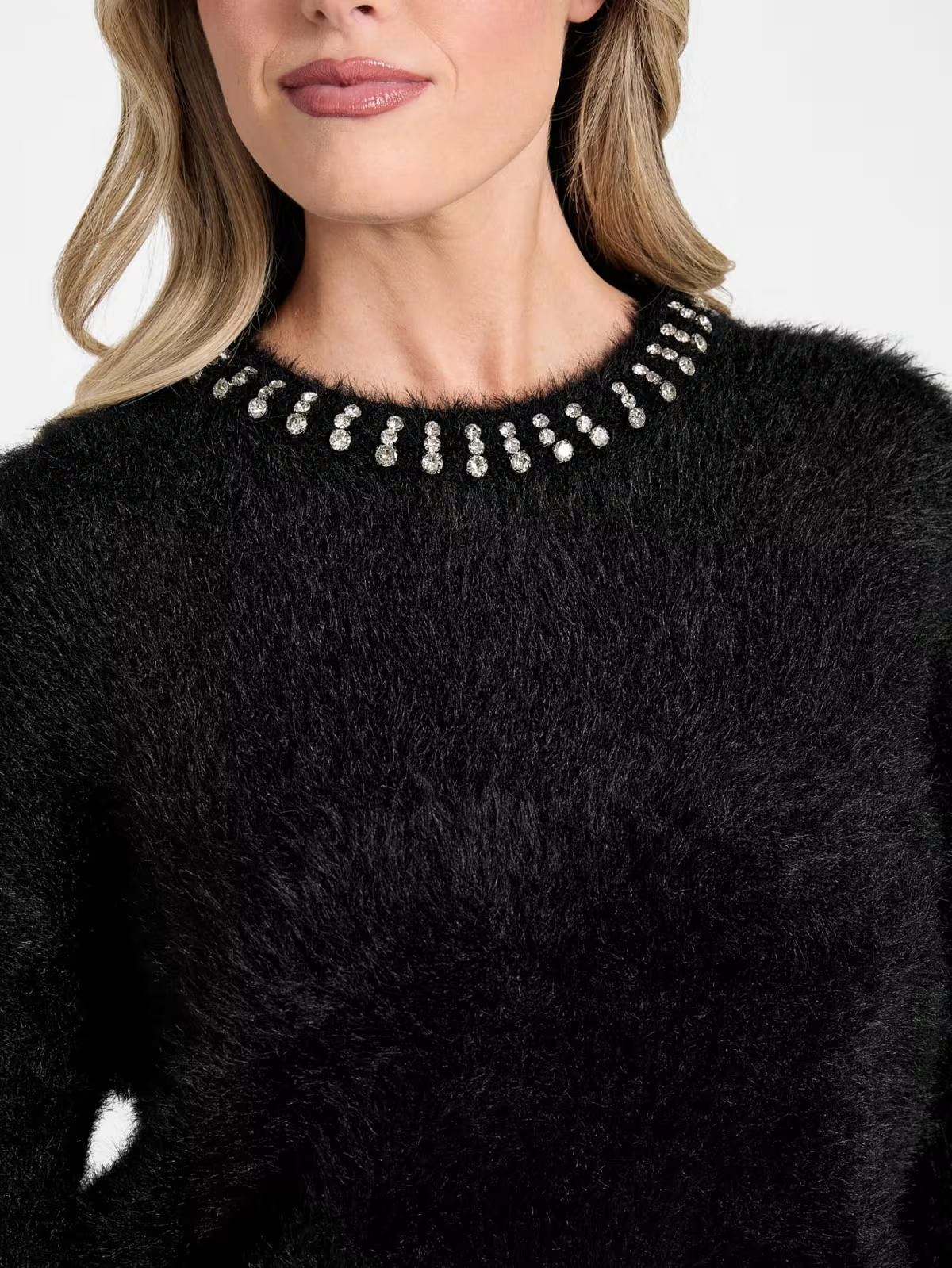 Camisola ARISA Felpuda com Brilhos Preto - Guess 4