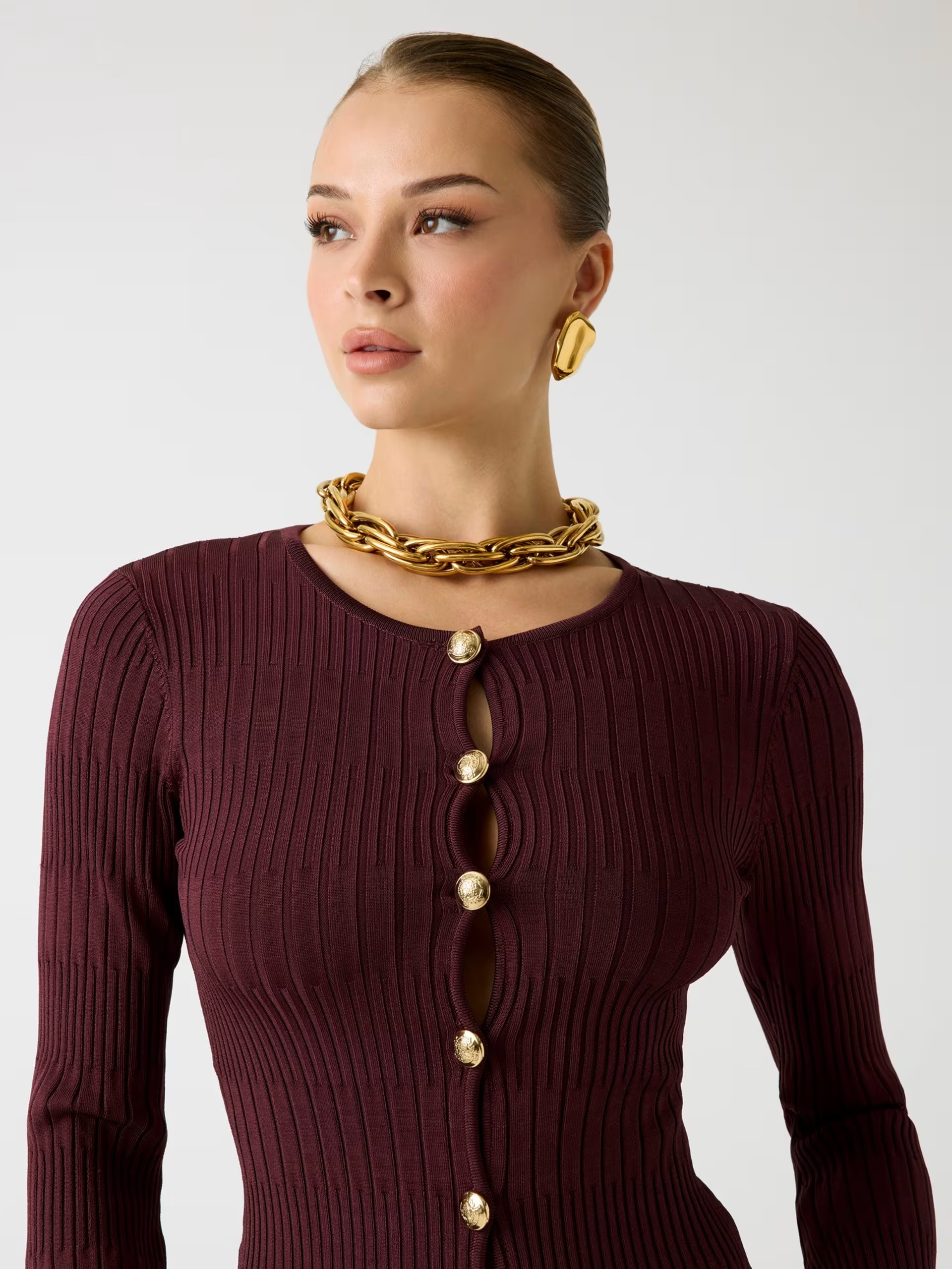 Casaco JANET em malha Bordeaux - Guess Marciano 5