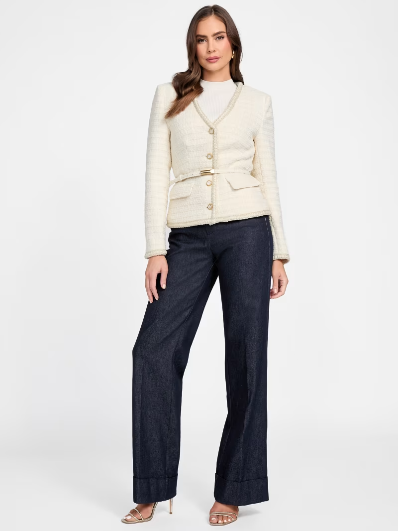 Casaco SUE em Tweed Branco - Guess 1