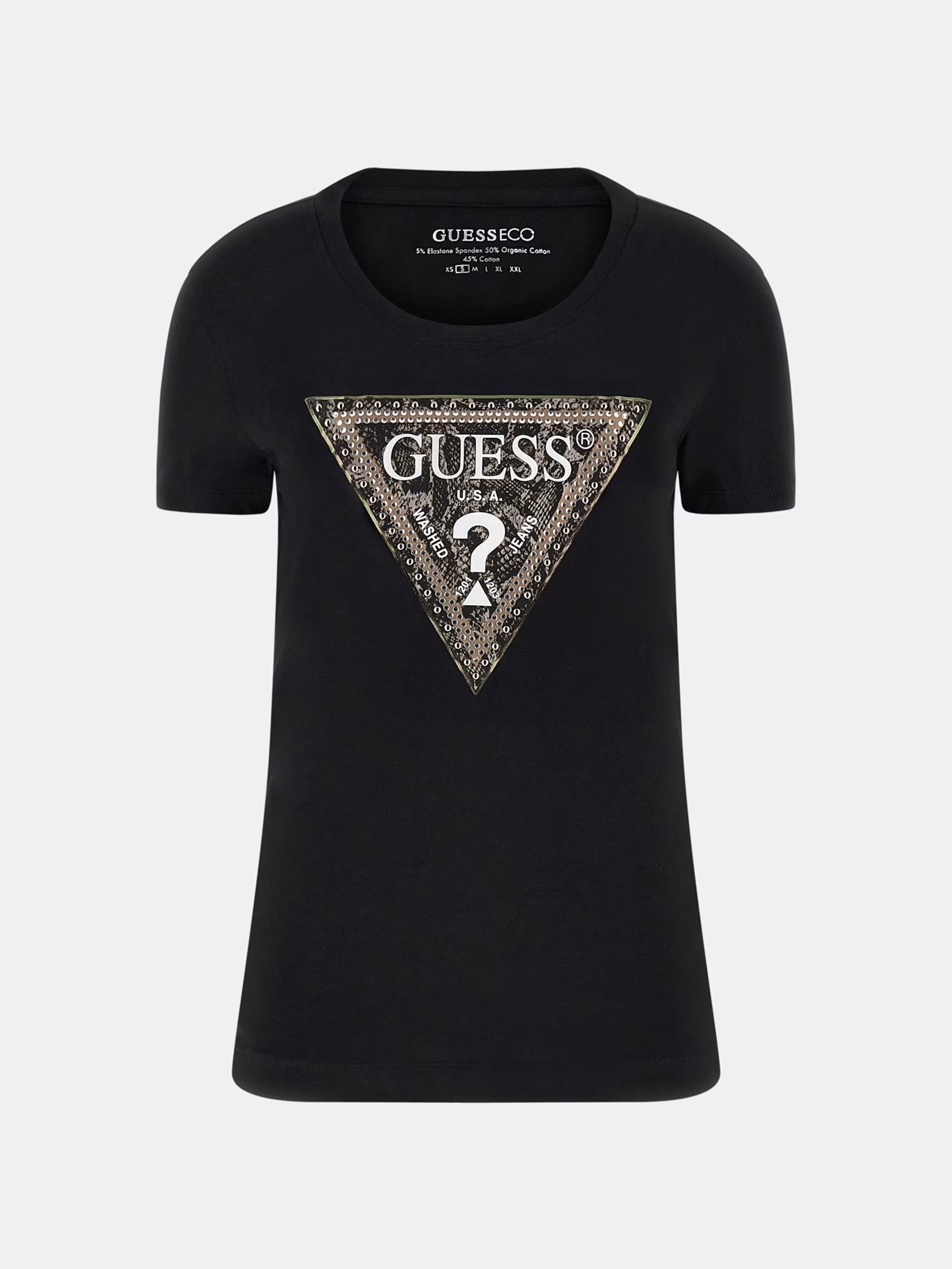 T-shirt Triângulo Cobra Preto - Guess 5