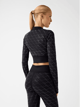 Camisola DEBBY Ski Curta com Strass Preto - Guess