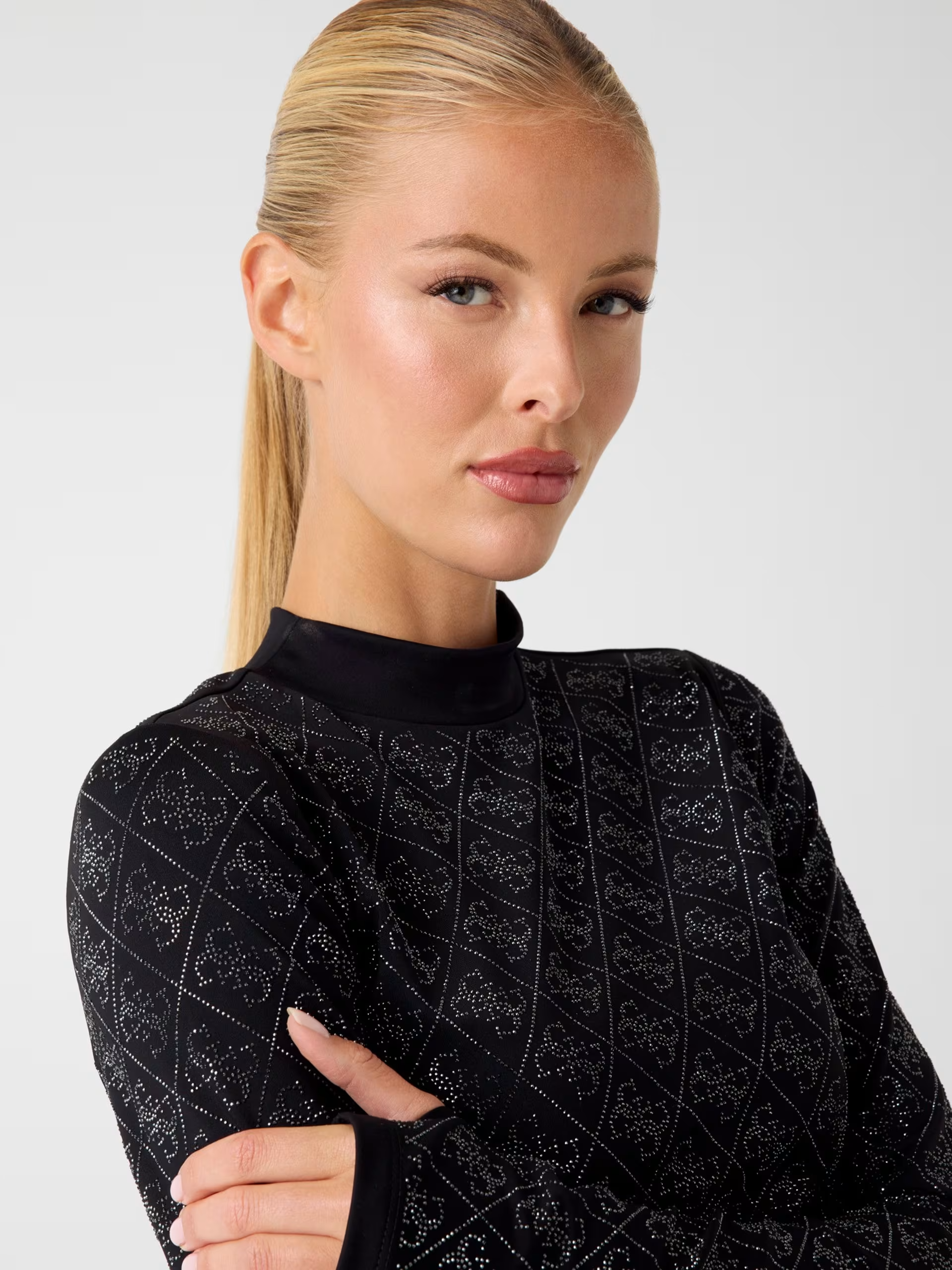 Camisola DEBBY Ski Curta com Strass Preto - Guess 3