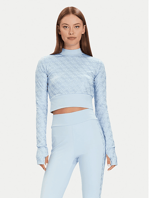 Camisola DEBBY Ski Curta com Strass Azul - Guess 