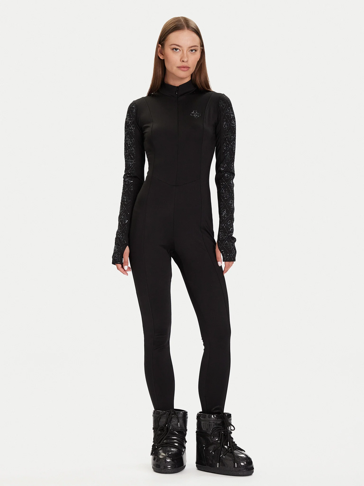 Macacão DEBBY SKI Logo Strass Preto - Guess  3