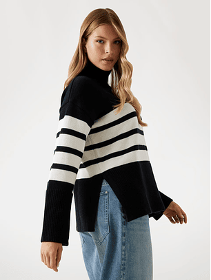 Camisolão Riscas EMELIA Preto e Branco - Guess 