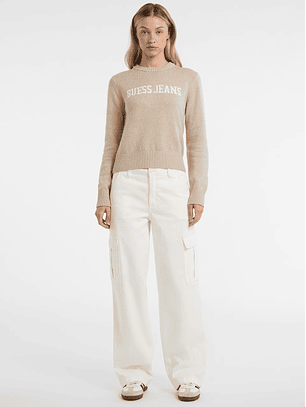Camisola de Malha Bege - Guess Jeans 