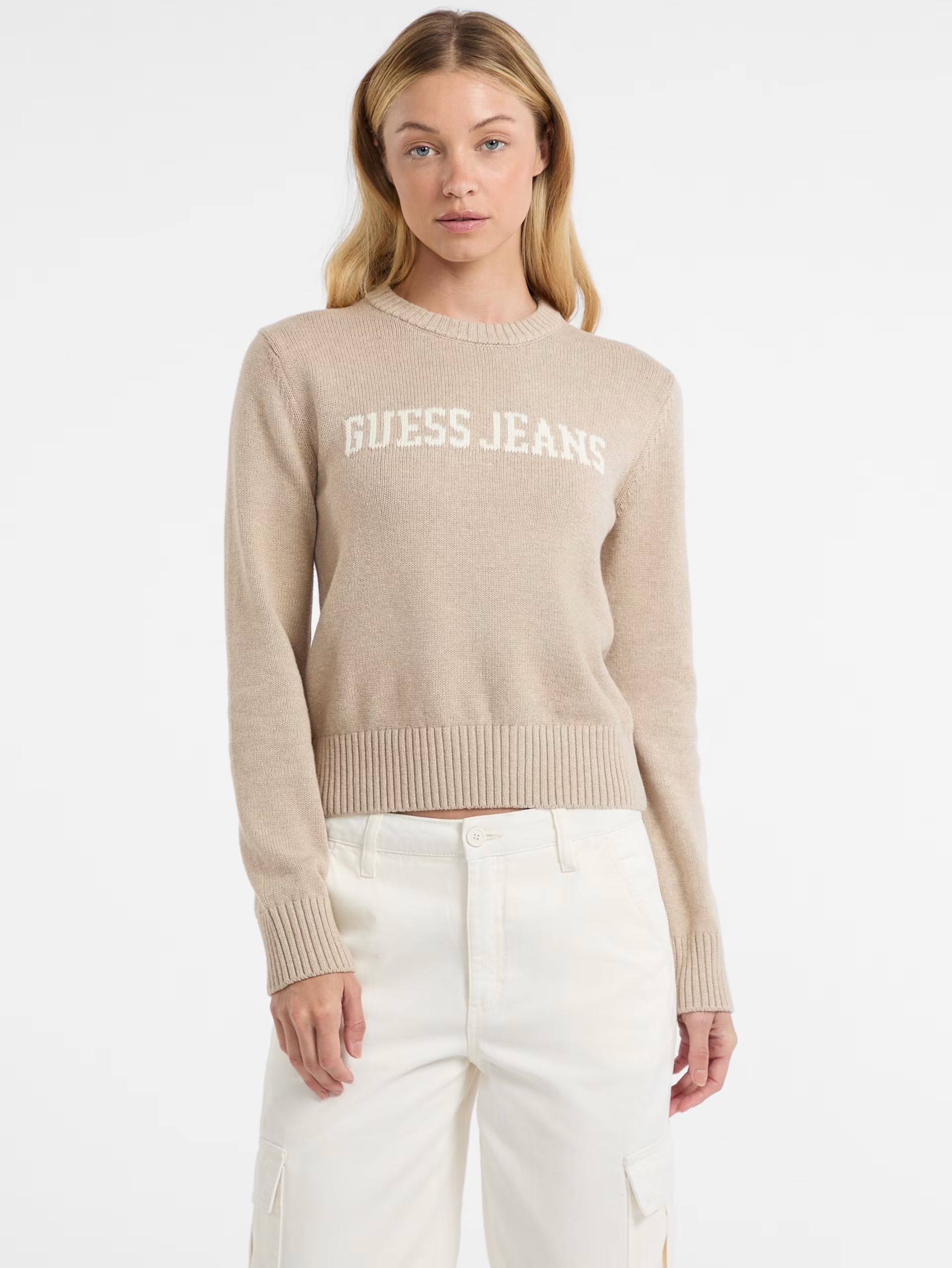 Camisola de Malha Bege - Guess Jeans  1