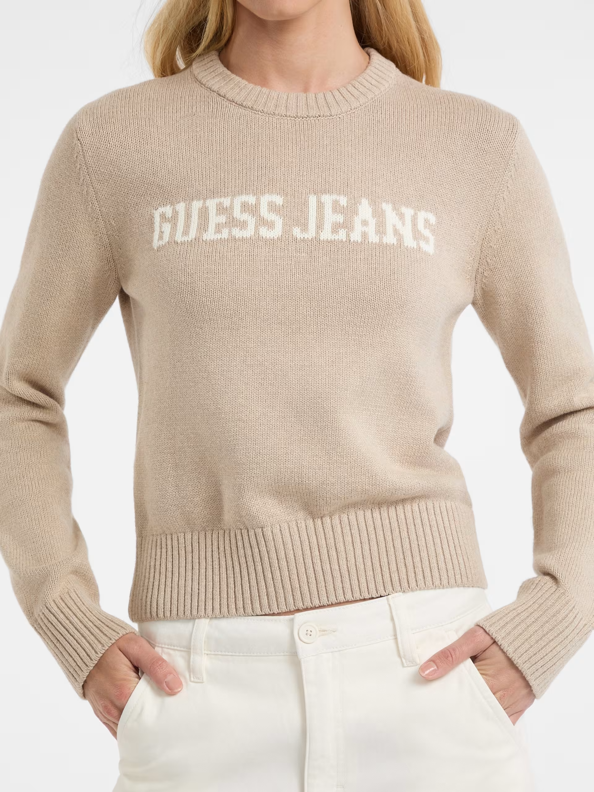 Camisola de Malha Bege - Guess Jeans  4