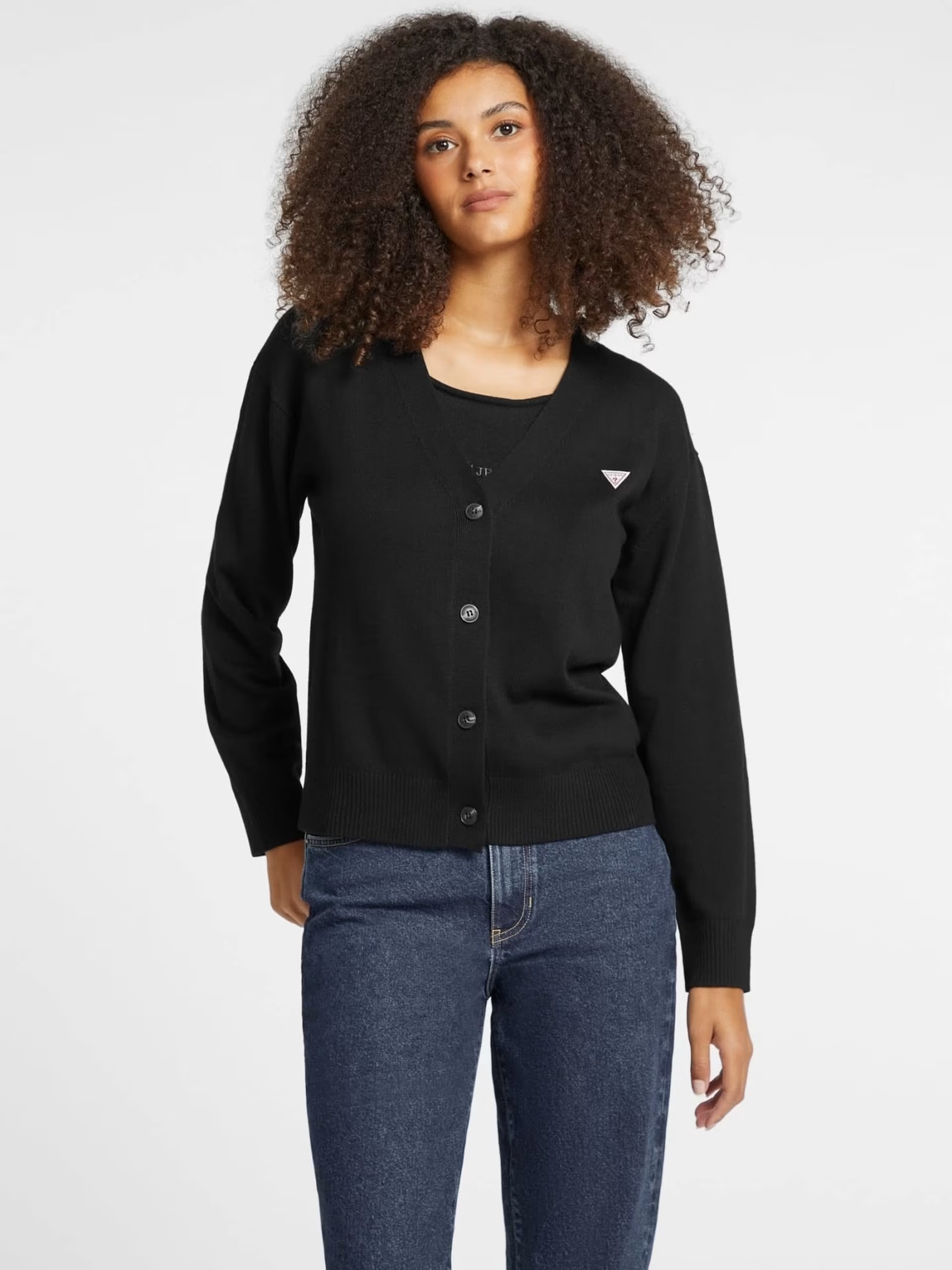 Casaco de Malha Básico Preto - Guess Jeans 1