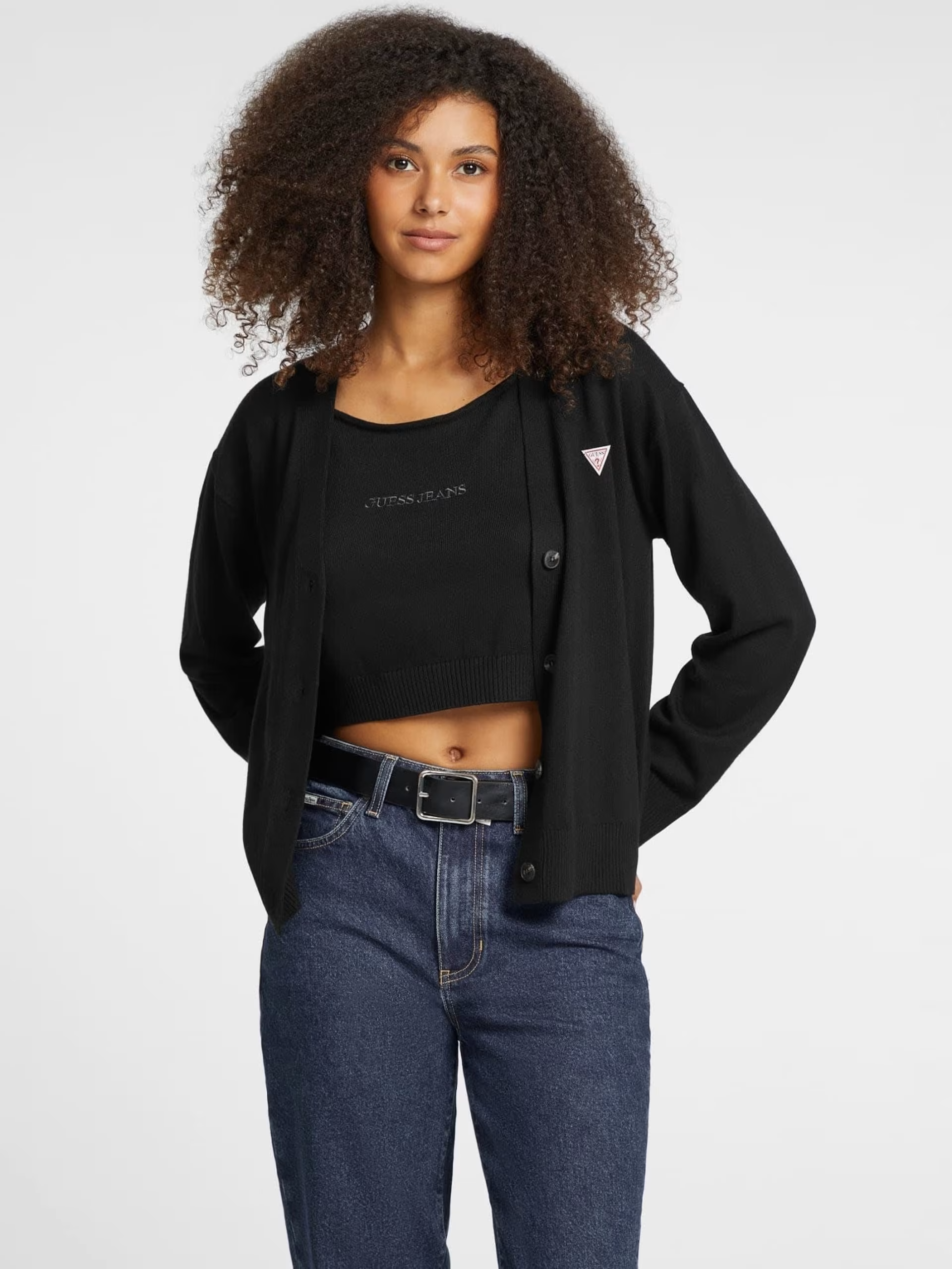 Casaco de Malha Básico Preto - Guess Jeans 5