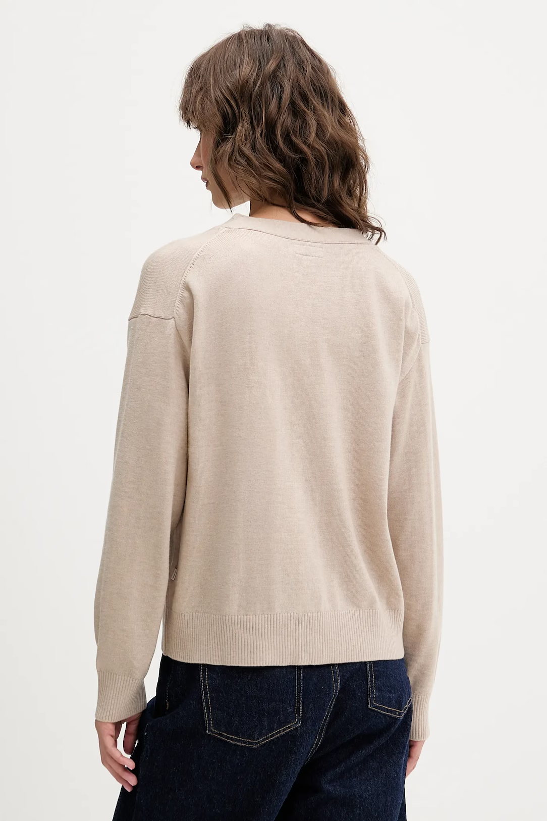Casaco de Malha Básico Bege - Guess Jeans  3