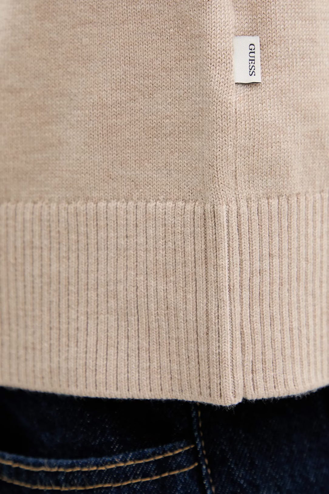 Casaco de Malha Básico Bege - Guess Jeans  5