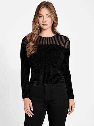 Camsiola ROWENA de Malha Preto - Guess