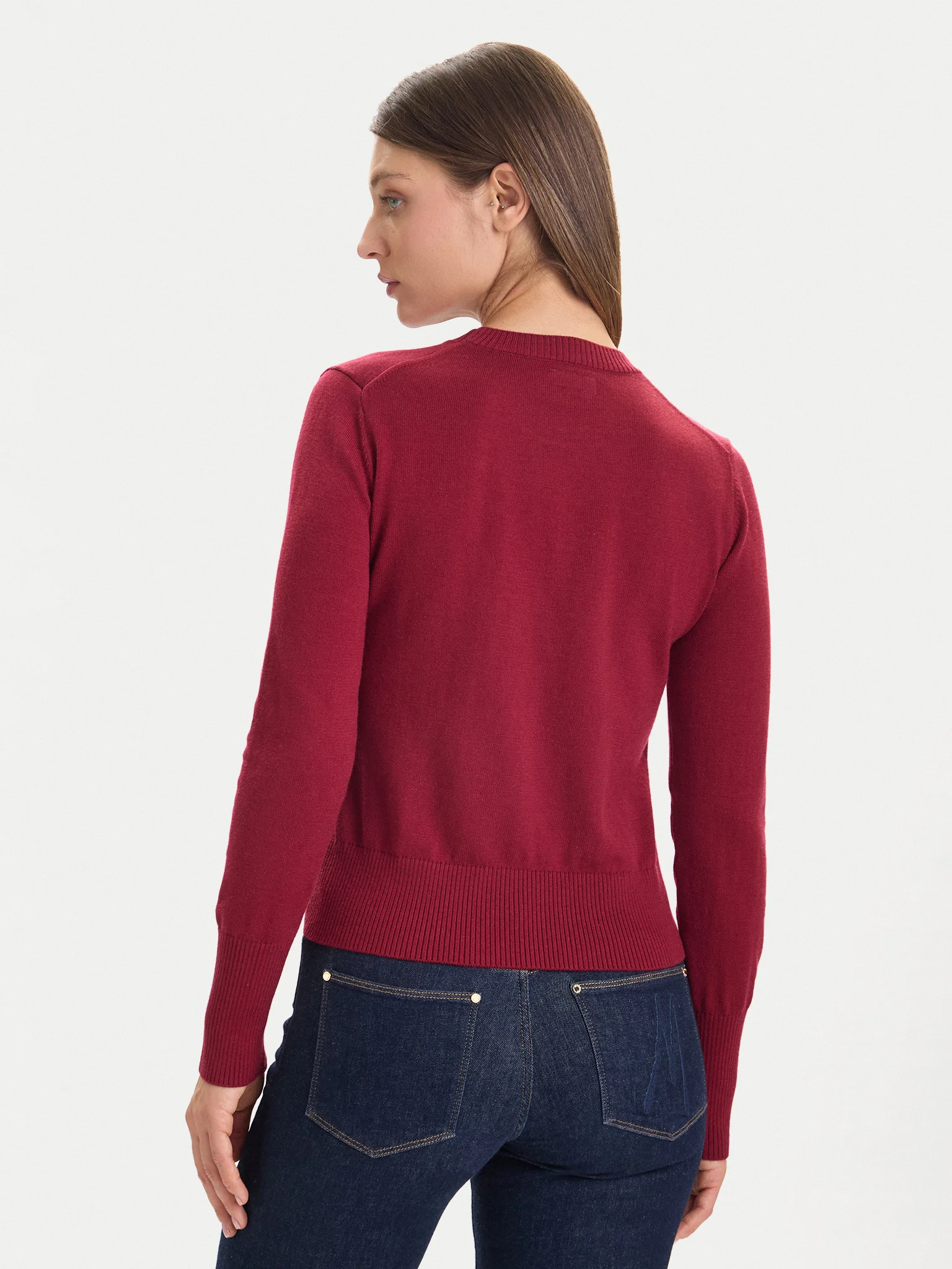 Camisola de Malha Bordeaux - Guess Jeans  2