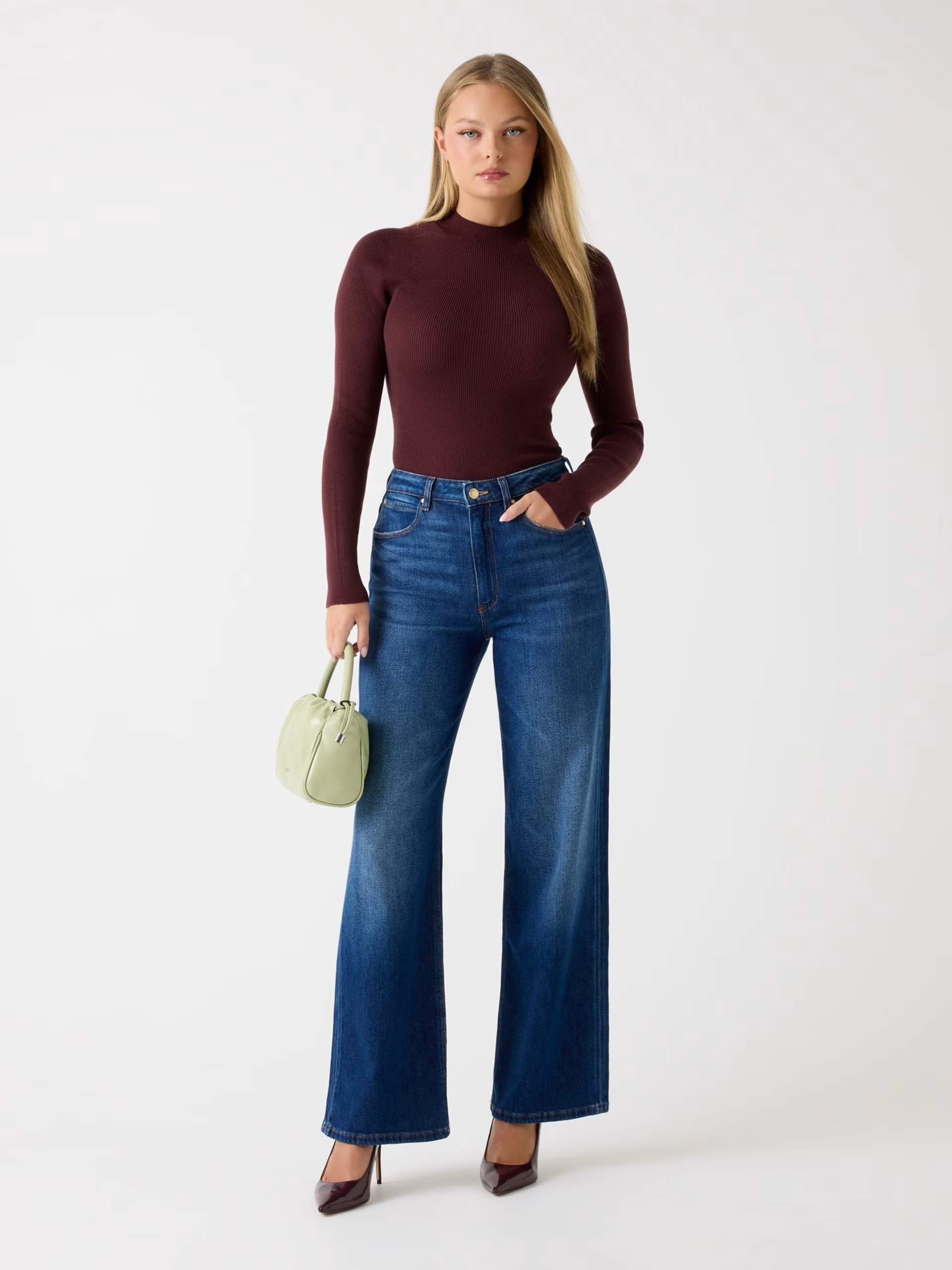 Camisola JULIA com Caxemira Bordeaux - Guess  3