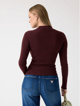 Camisola JULIA com Caxemira Bordeaux - Guess 