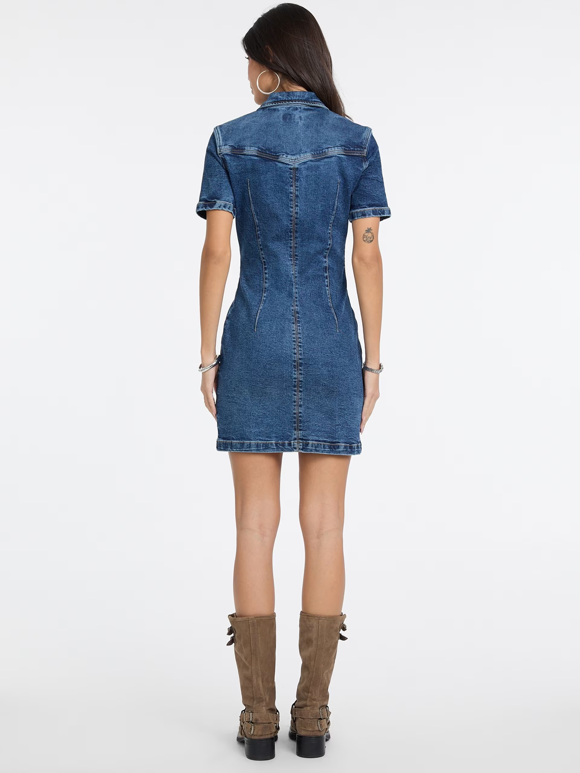 Vestido em Ganga Manga Curta - Guess Jeans 3